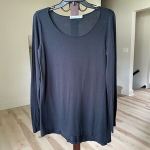 Alternative Apparel Ladies Long Sleeve Top, Black, Size Medium